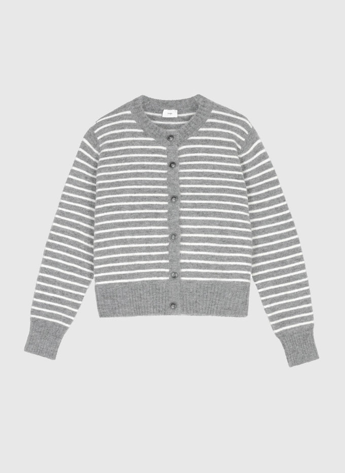 Cardigan a righe grigio Lipstik
