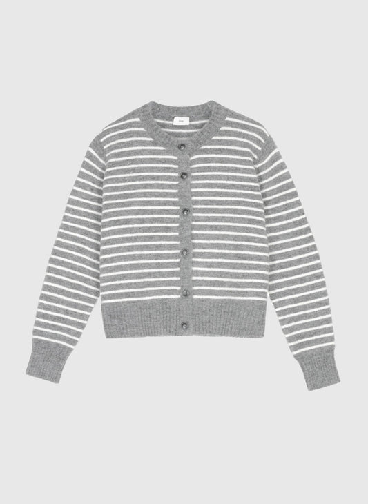 Cardigan a righe grigio Lipstik