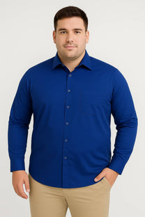 Camicia blu royal comfort taglie forti