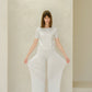 Pantaloni in cotone plissé fine in maglia 3D