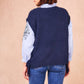 Gilet in maglia Majorelle oversize con lacci laterali
