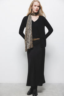 Cardigan in Maglia Rasata con Scollo a V