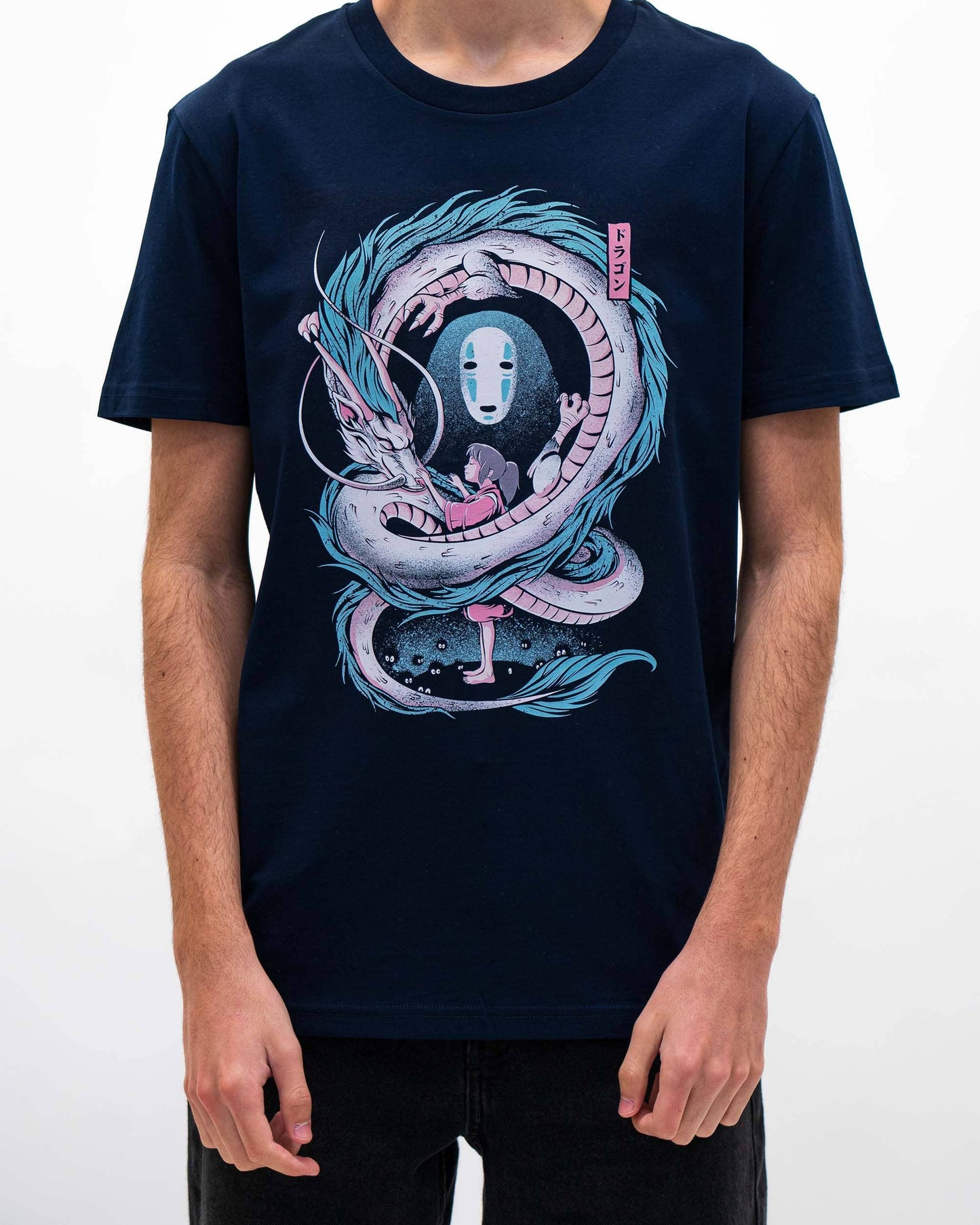 T-shirt unisex Haku e Drago con stampa giapponese