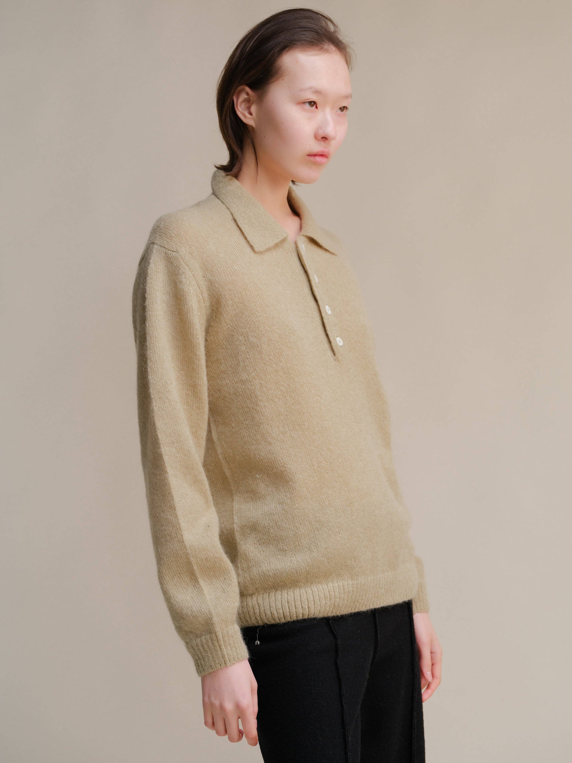 Polo in misto mohair