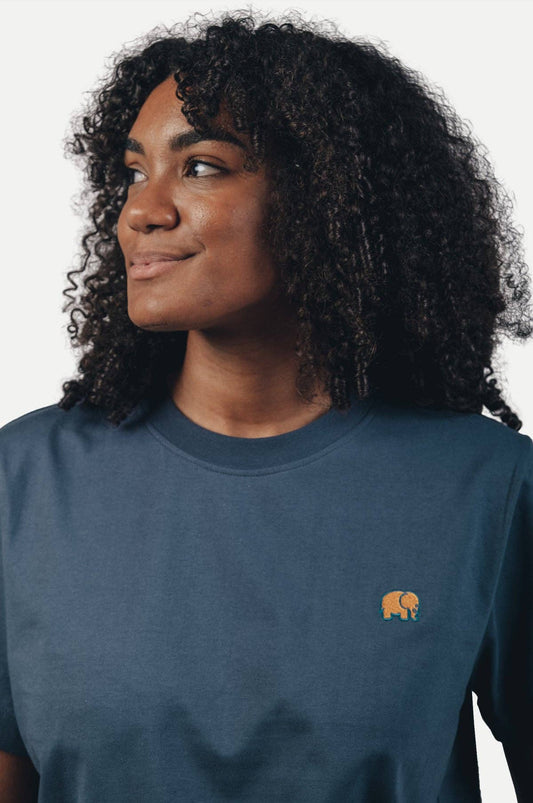 T-shirt Donna in Cotone Biologico Essential Blu