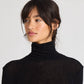 Maglia a collo alto Anna in misto lana nera