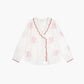 Camicia blusa Soumila écru ricamata in voile di cotone