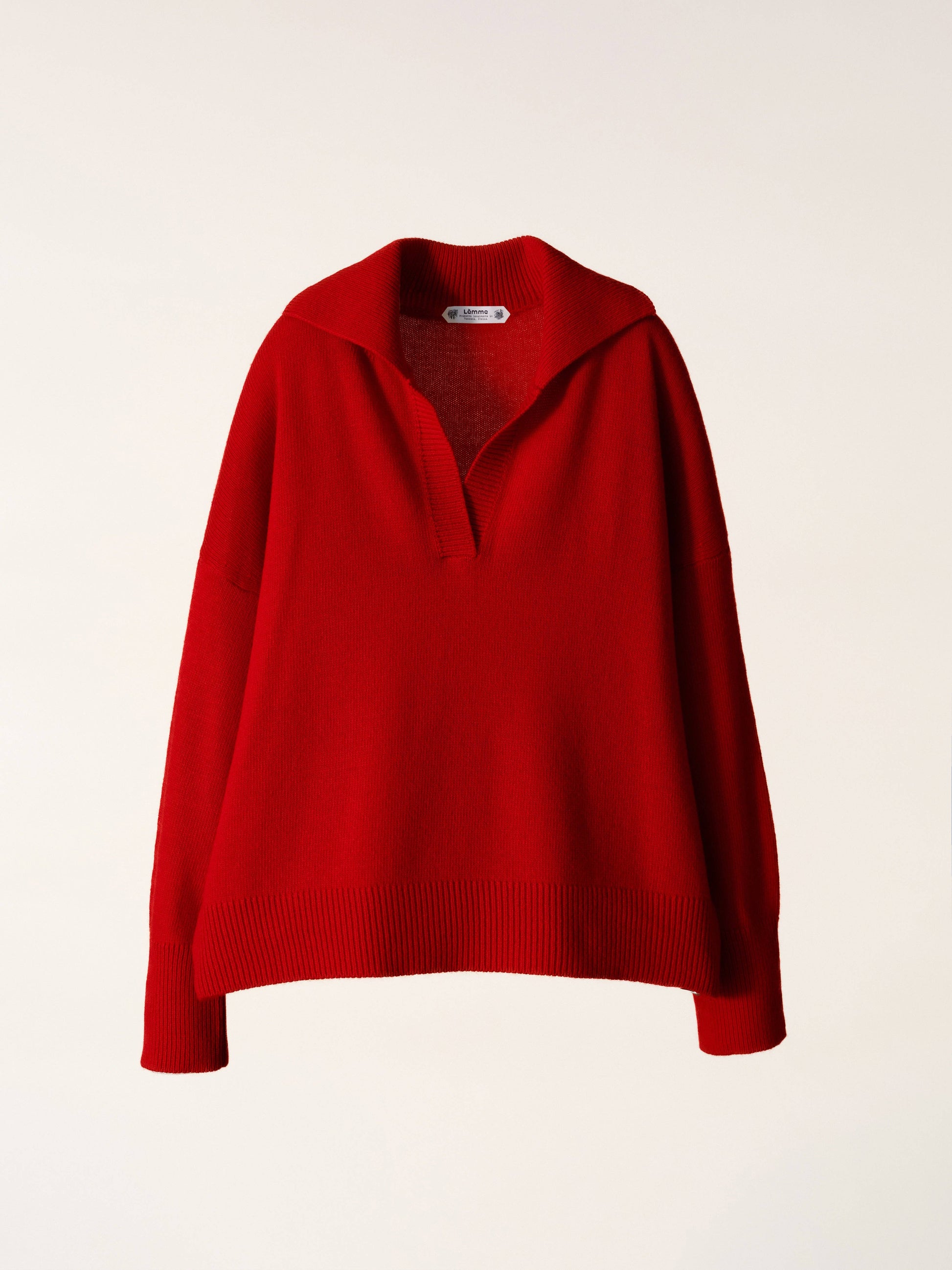 Polo relaxed in misto cashmere