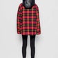 Giacca con cappuccio a quadri tartan Mita