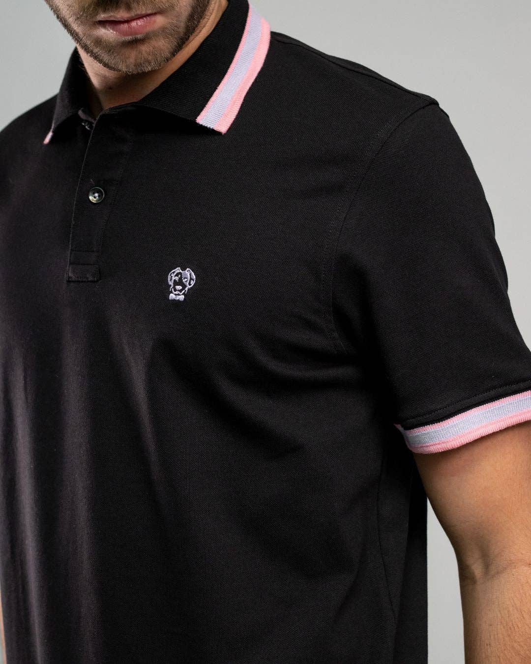 Polo antimacchia da uomo in cotone piqué
