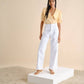 Pantaloni wide leg Clutch in cotone stretch