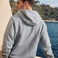 Felpa con cappuccio con zip Tao blu ghiaccio
