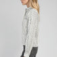 Camicia Seliana a righe écru in cotone
