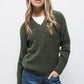 Maglione in maglia strutturata con scollo a V