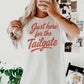 T-shirt oversize grafica “Just Here for the Tailgate”