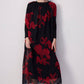 Abito lungo in chiffon con stampa floreale