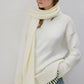 Maglione in maglia con sciarpa integrata