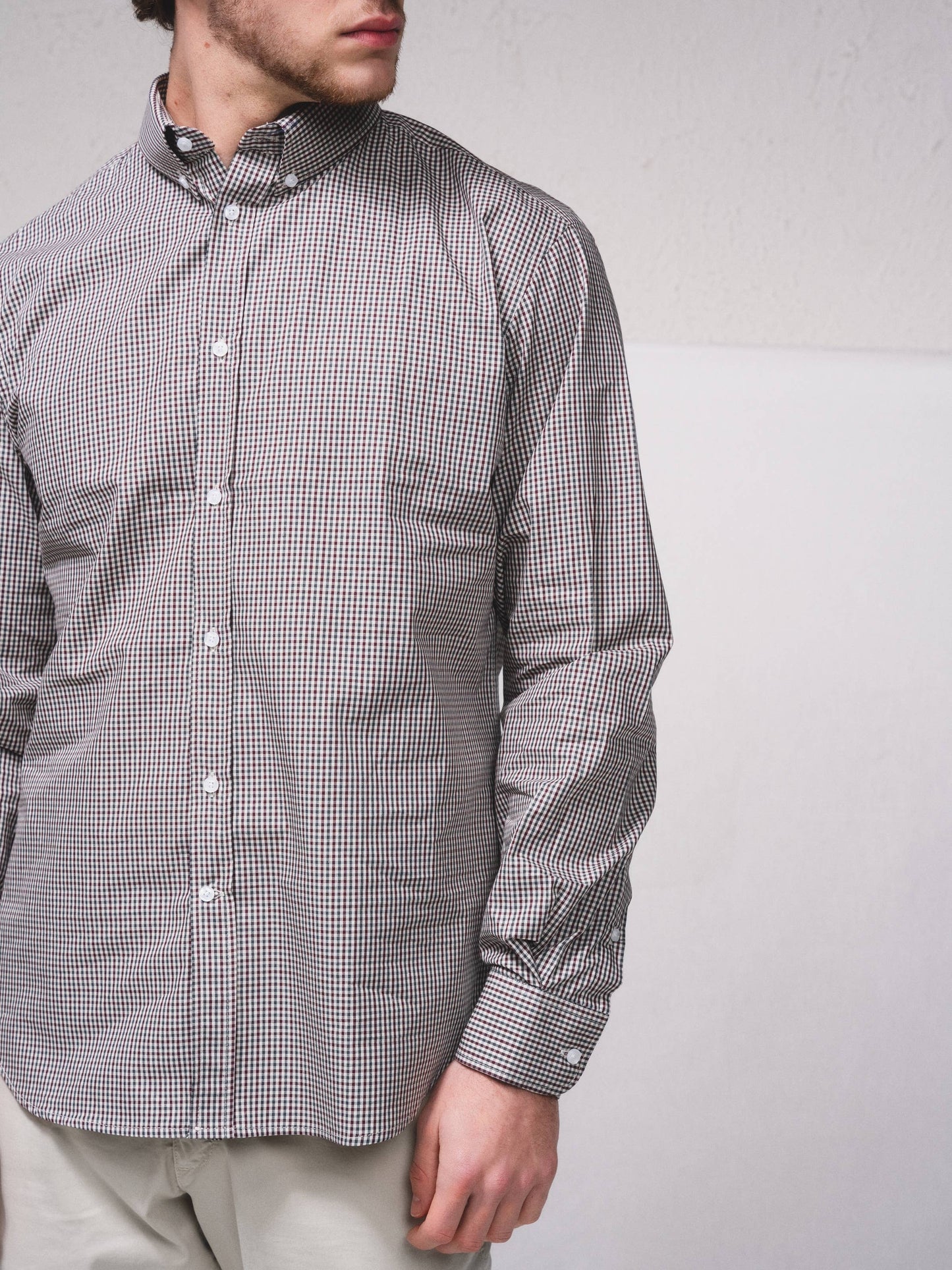Camicia classica a quadretti in cotone