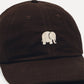 Cappellino in cotone con logo ricamato marrone