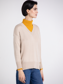 Maglione in maglia con scollo a V relaxed fit