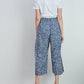 Pantaloni culotte midi a fantasia