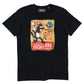 T-shirt nera con stampa vintage gatto di Parigi