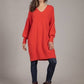 Abito in maglia con scollo a V