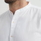 Camicia Oxford bianca con collo alla coreana
