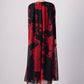 Abito lungo in chiffon con stampa floreale