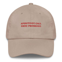 Cappellino da baseball ricamato “Aperitivo? Call Prosecco”