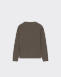 Knitwear Label Ribbed Marrone