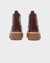 Stivali Stone Street Mid Lace Up Burgundy Full Grain