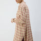 Camicia oversize a quadri in viscosa