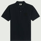 Polo uomo Hawk nera in cotone piqué