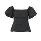Blusa con scollo quadrato e maniche a sbuffo