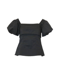 Blusa con scollo quadrato e maniche a sbuffo