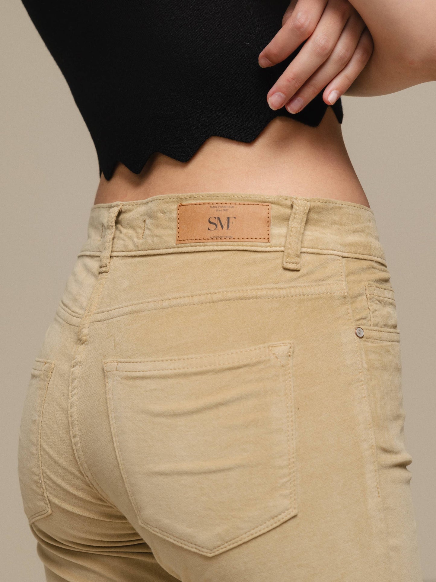 Pantaloni skinny in velluto a coste in cotone stretch