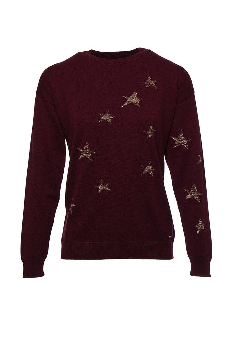 Maglione girocollo con stelle