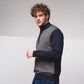 Polo bicolore slim fit con zip in cotone