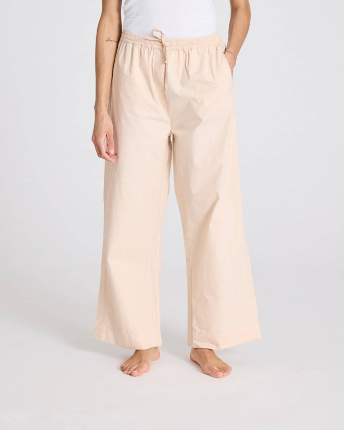 Pantaloni Thilde in popeline di cotone biologico grigio fumo