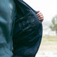 Cappotto imbottito blu navy in poliestere riciclato