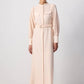 Abito camicia maxi in viscosa morbida con cintura
