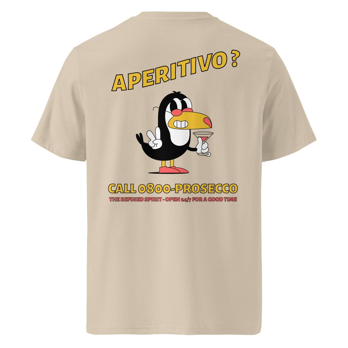 T-shirt unisex in cotone biologico con stampa Aperitivo