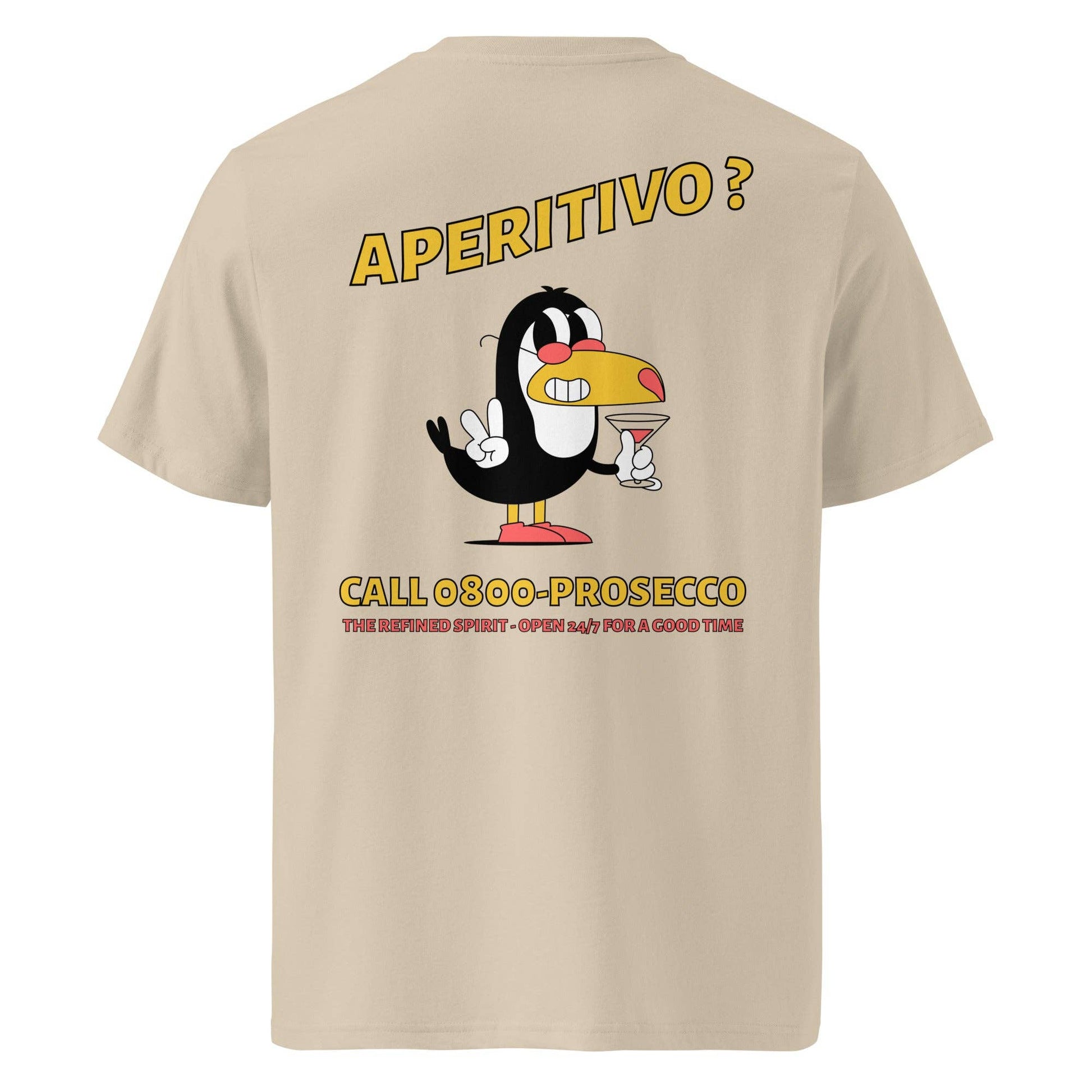 T-shirt unisex in cotone biologico con stampa Aperitivo