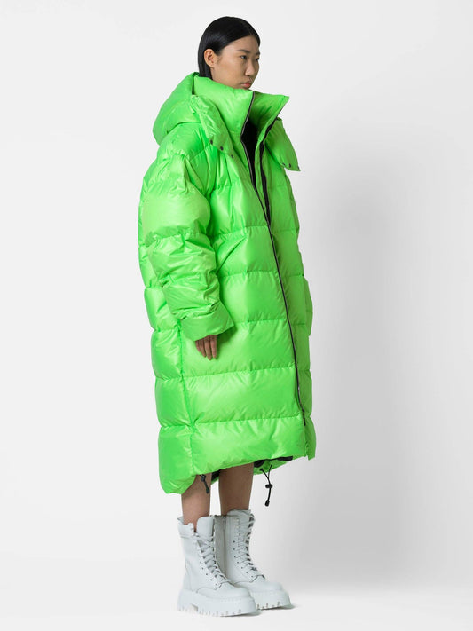 Parka lungo oversize con logo