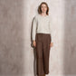 Maglia girocollo cropped in maglia morbida