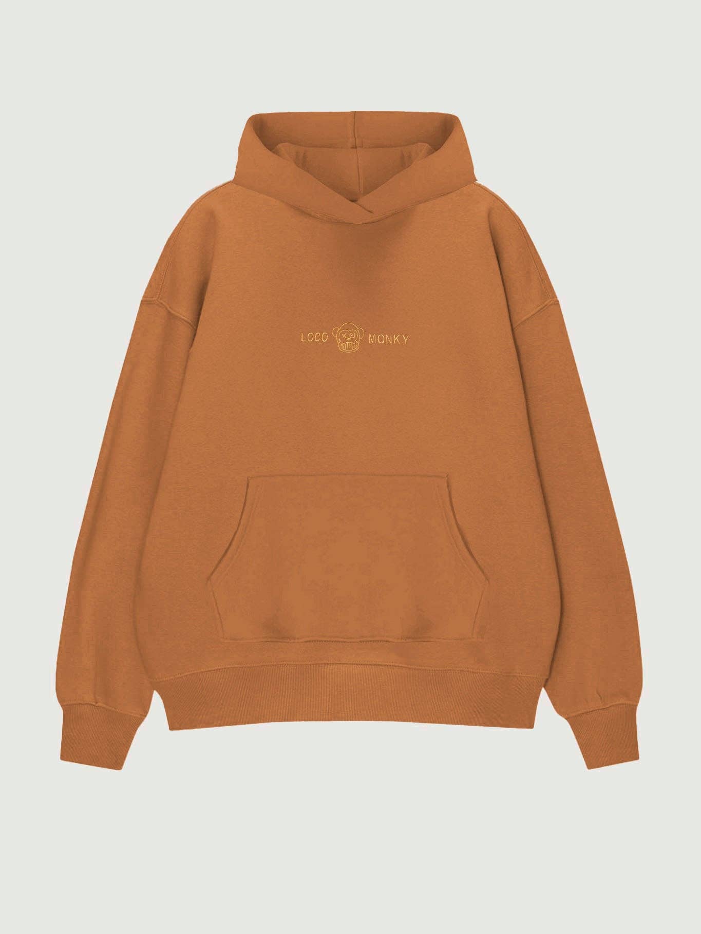 Felpa oversize Lazy marrone con cappuccio