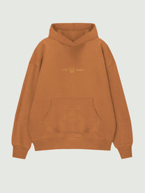 Felpa oversize Lazy marrone con cappuccio