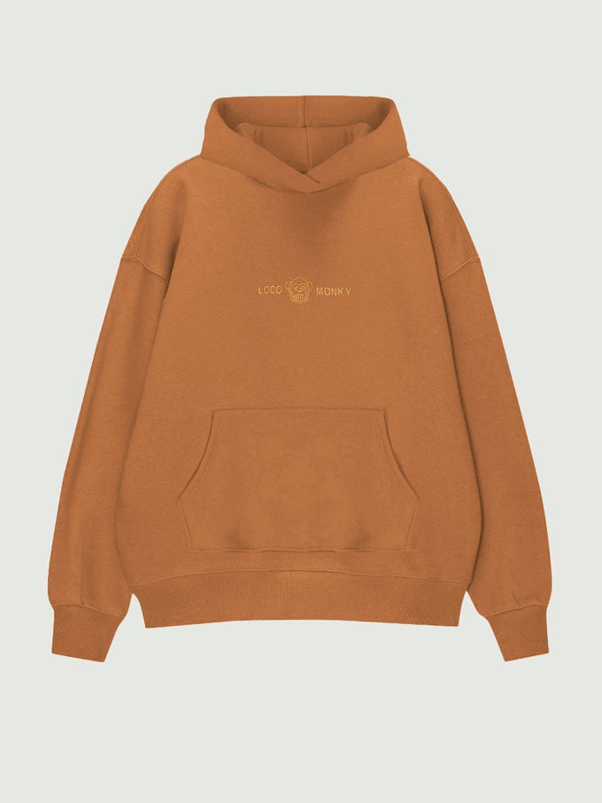 Felpa oversize Lazy marrone con cappuccio