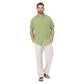 Camicia estiva a manica corta in cotone verde